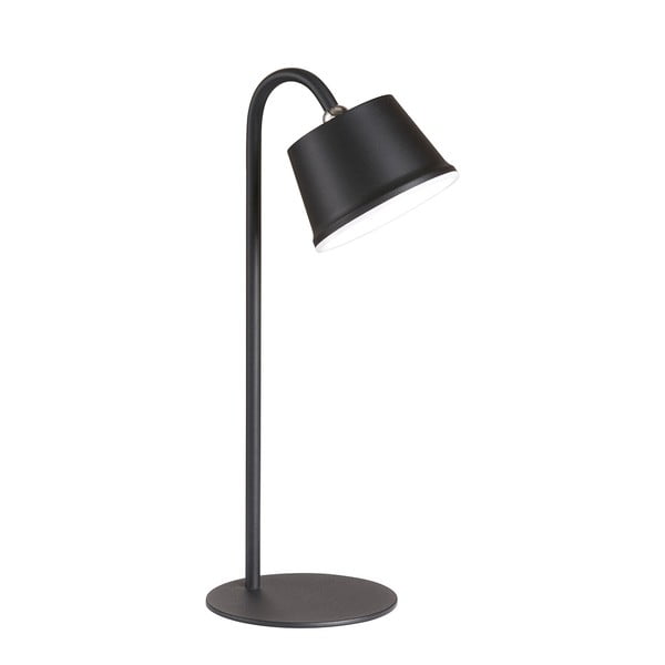 Veioză neagră LED cu abajur din metal (înălțime 34 cm) Voet – Fischer & Honsel