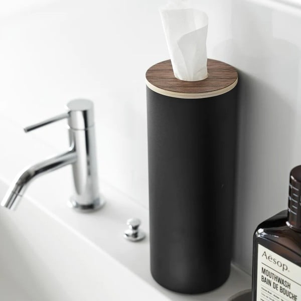 Suport pentru șervețele din metal negru Rin – YAMAZAKI-image-2