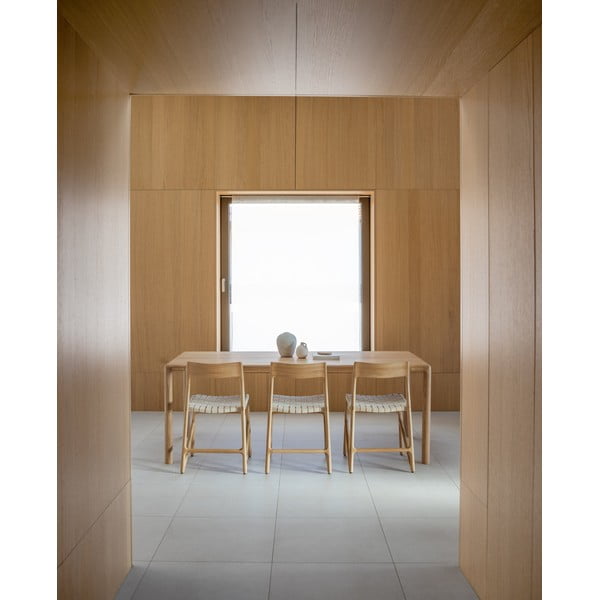 Scaun din lemn masiv de stejar Gazzda Fawn, alb-image-4