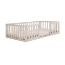 Pat pentru copii  gri deschis cu somieră 70x140 cm – Roba
