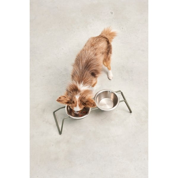 Set boluri cu suport pentru câini din oțel inoxidabil Cena Grollive M – MiaCara-image-2