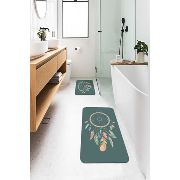 Covorașe de baie verde 2 buc. 60x100 cm – Mila Home-image-1