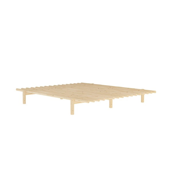 Pat matrimonial  din lemn masiv de pin cu somieră 180x200 cm Pace – Karup Design