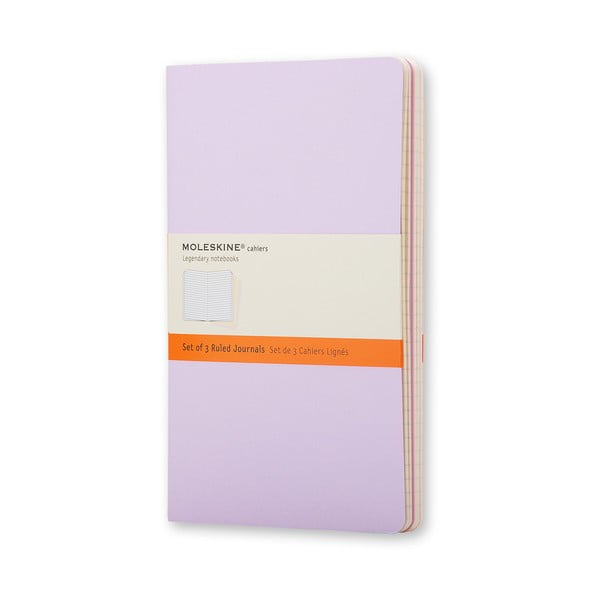 Set 3 notebook, mare, Moleskine Cahier Pastel, hârtie dictando
