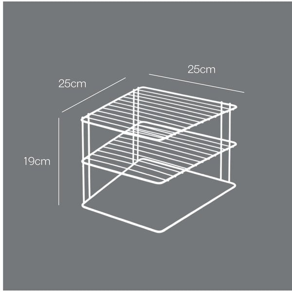 Raft suplimentar argintiu din oțel 25x25 cm Palio – Metaltex-image-4