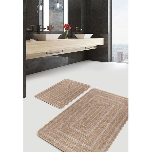 Covorașe de baie maro 2 buc. 60x100 cm – Mila Home-image-3