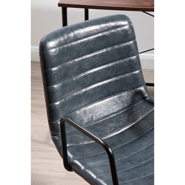 Scaun de birou gri închis din imitație de piele Forbes – Premier Housewares-image-4
