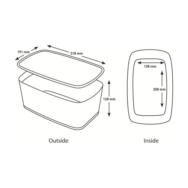 Cutie depozitare cu capac Leitz Office, volum 18 l, alb-image-4