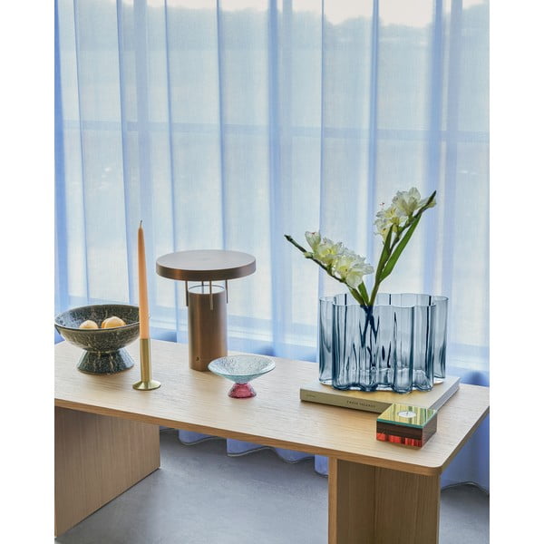 Bol roșu/albastru pentru fructe din sticlă ø 15 cm Bonbon – Hübsch-image-4