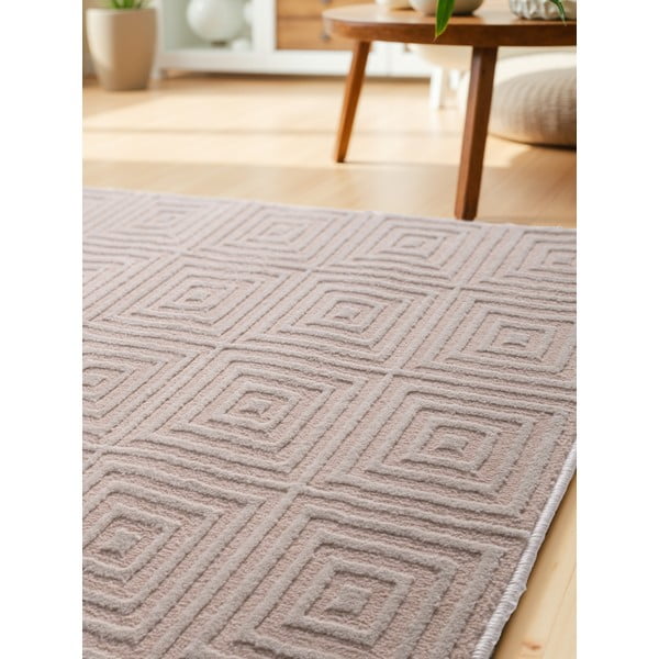 Covor tip traversă bej 80x240 cm Perles Tourmaline – Elle Decoration-image-3