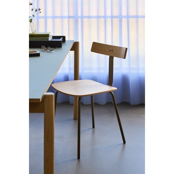 Scaun de dining verde/în culoare naturală stivuibil din metal Hock – Hübsch-image-2