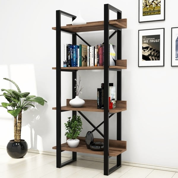 Bibliotecă în decor de lemn de nuc Muzzo Adisa-image-1