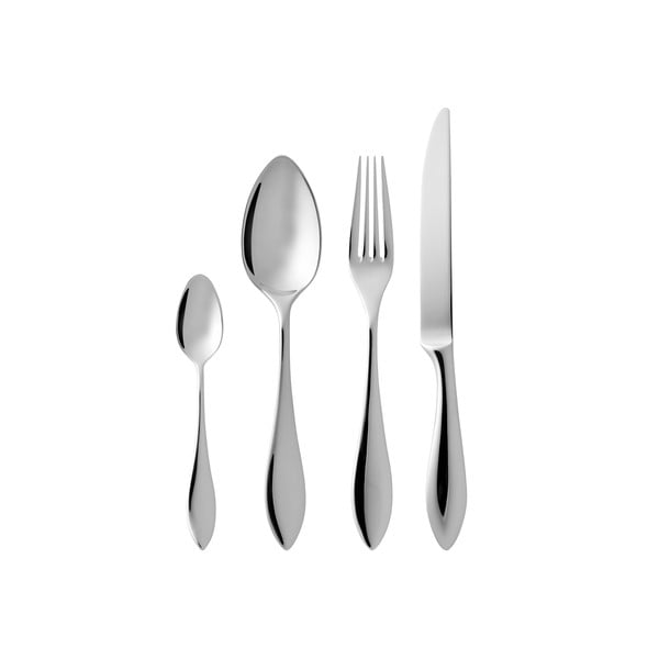 Tacâmuri argintii din oțel inoxidabil 16 buc. Indra – Gense