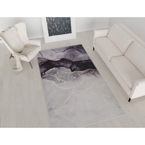 Covor gri lavabil 180x120 cm - Vitaus-image-1