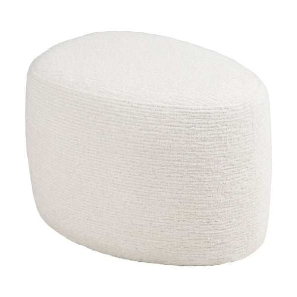 Taburet crem cu tapițerie din chenille Hilo – House Nordic