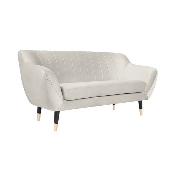 Canapea Mazzini Sofas BENITO cu picioare negre, crem, 158 cm-image-2