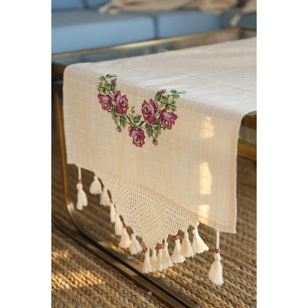 Napron de masă din bumbac 45x150 cm Cross – Oyo Concept-image-1