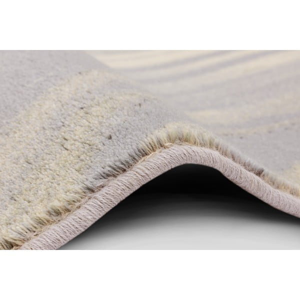 Covor gri/crem din lână 160x240 cm Plants – Agnella-image-2