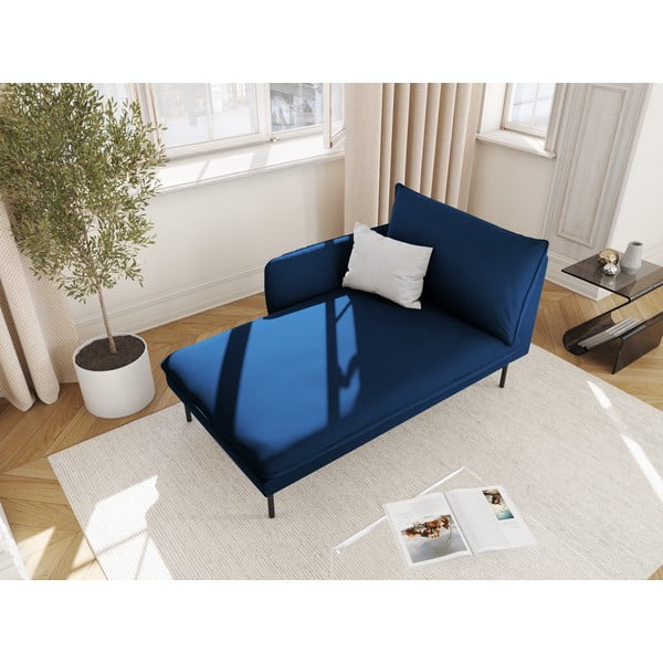 Fotoliu de relaxare din catifea albastră (colțul din stânga) Vienna - Cosmopolitan Design-image-1