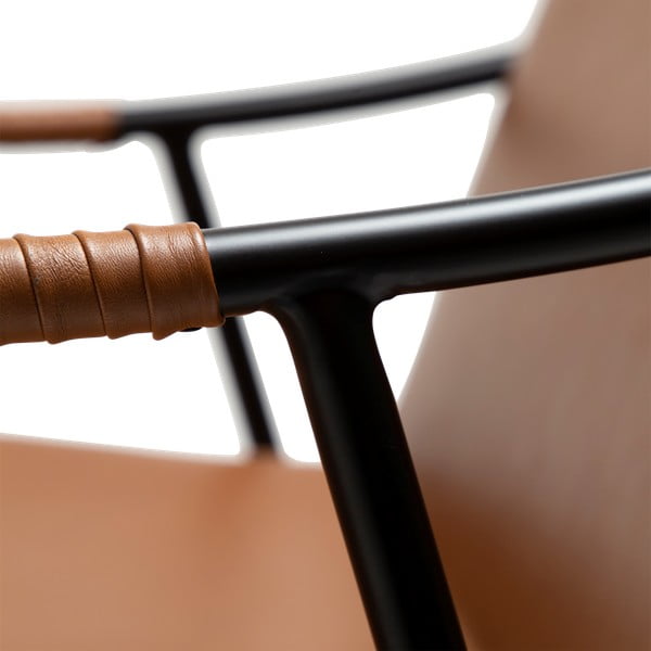 Fotoliu maro cu tapițerie din imitație de piele Boto – DAN-FORM Denmark-image-1