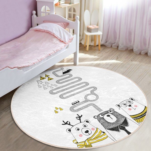 Covor pentru copii alb ø 100 cm Comfort – Mila Home-image-1