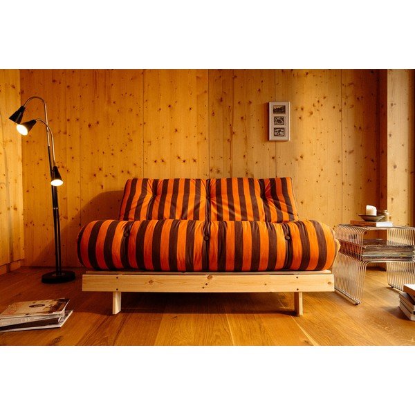 Canapea portocalie/maro extensibilă 140 cm Roots – Karup-image-4