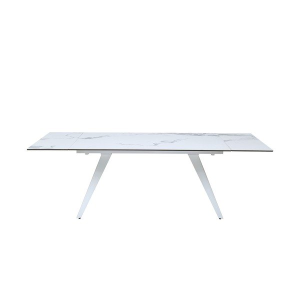 Masă de dining extensibilă Marckeric Duke, alb-image-2