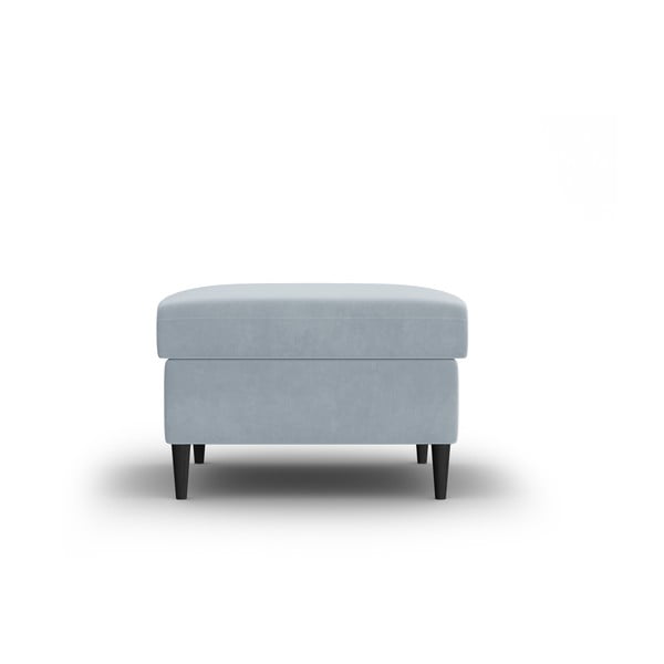 Taburet albastru deschis cu tapițerie din catifea Kyoto – Cosmopolitan Design