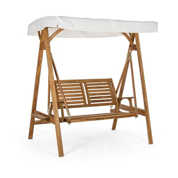 Balansoar de grădină în culoare naturală din lemn masiv Noemi – Bizzotto-image-2