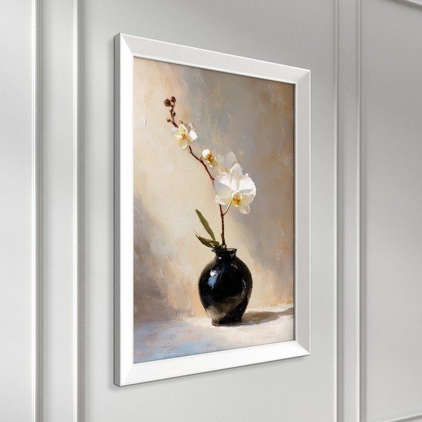 Tablou cu ramă imprimat 56x75 cm White Orchid – Styler-image-4