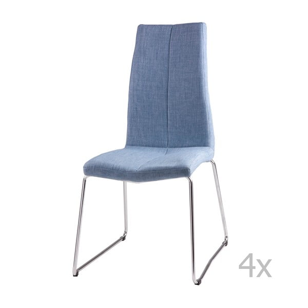 Set 4 scaune sømcasa Aroa, albastru