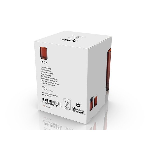 Suport pentru periuța de dinți maro din sticlă Tada – Zone-image-3