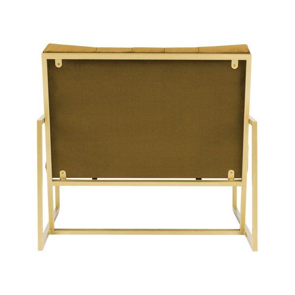 Fotoliu Mazzini Sofas BONO cu structură metalică, auriu - galben-image-4