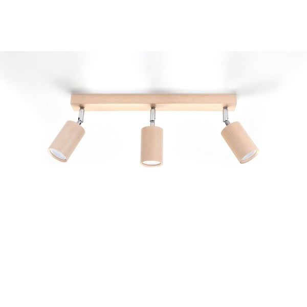 Plafonieră din lemn Sollux Ludwik, lungime 45 cm-image-4