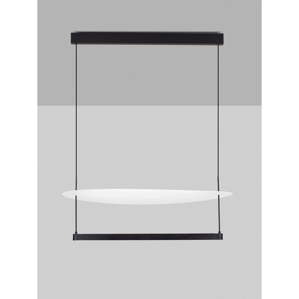 Lustră albă/negru-mat LED cu intensitate reglabilă din aluminiu ø 80 cm Diona – Nova Luce-image-3