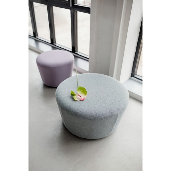 Puf cu tapițerie din piele EMKO Naïve, ø 72 cm, maro coniac-image-2