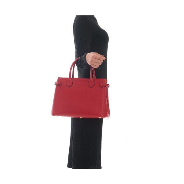 Geantă din piele Roberta M Tamio, roșu închis-image-2