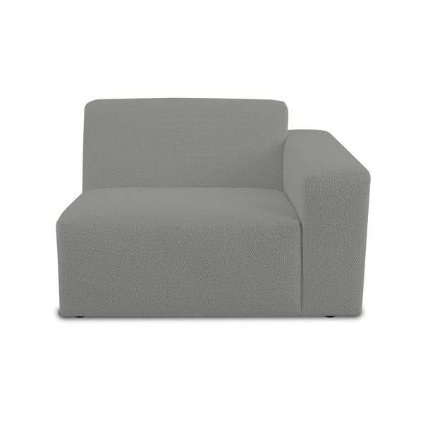 Modul pentru canapea gri cu tapițerie din stofă bouclé (cu colț pe partea dreaptă) Roxy – Scandic