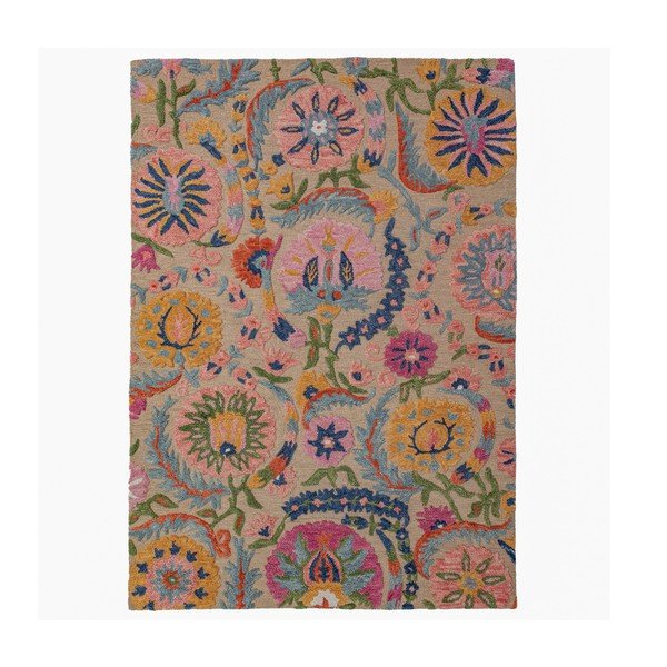 Covor țesut manual din lână 200x300 cm Amira Floral  – Flair Rugs