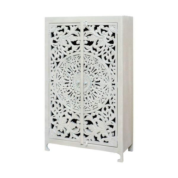 Dulap crem din lemn de mango 165x40 cm Kalita – Støraa-image-1