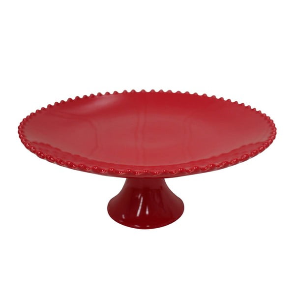 Suport ceramică pentru fructe Costa Nova Pearl, ⌀ 33 cm, roșu