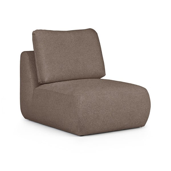 Fotoliu maro cu tapițerie din țesătură bouclé Mirel – Rodier-image-2