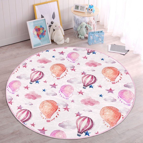 Covor pentru copii roz ø 120 cm Comfort – Mila Home-image-3