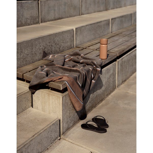 Prosop maro/bej din bumbac 70x140 cm Sauna – Zone-image-4