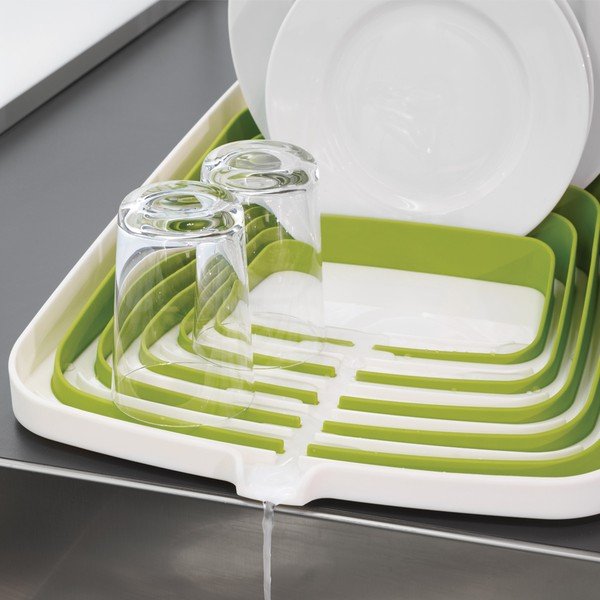 Scurgător pentru vase Arena, alb-verde-image-1