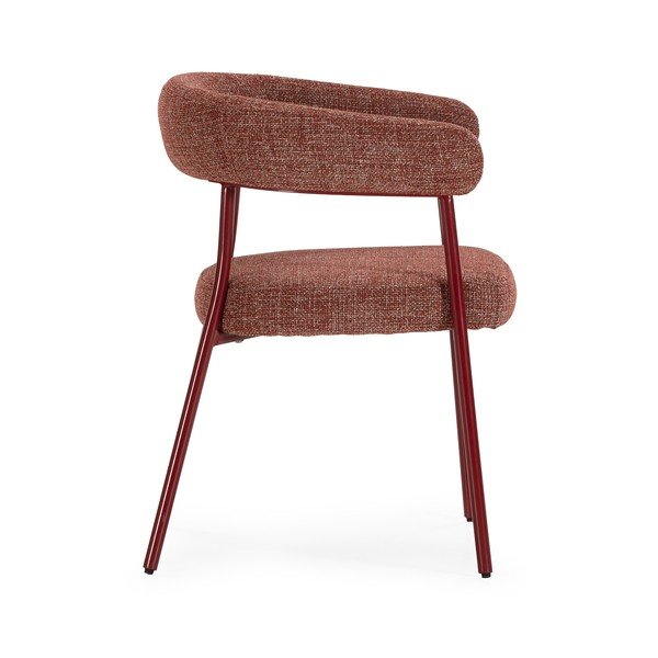 Set de scaune de sufragerie teracotă cu cotiere 2 buc. tapițat Yuri – MOME-image-3