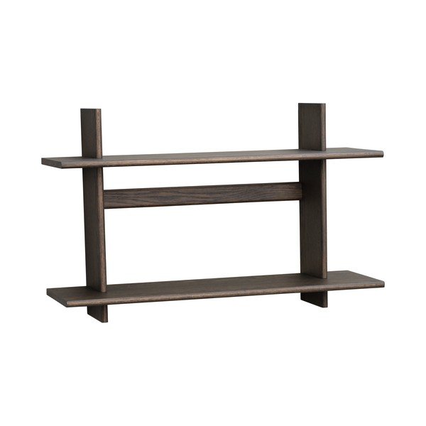 Raft în culoare naturală închisă etajat cu aspect de lemn de stejar 75 cm Westlock – Rowico