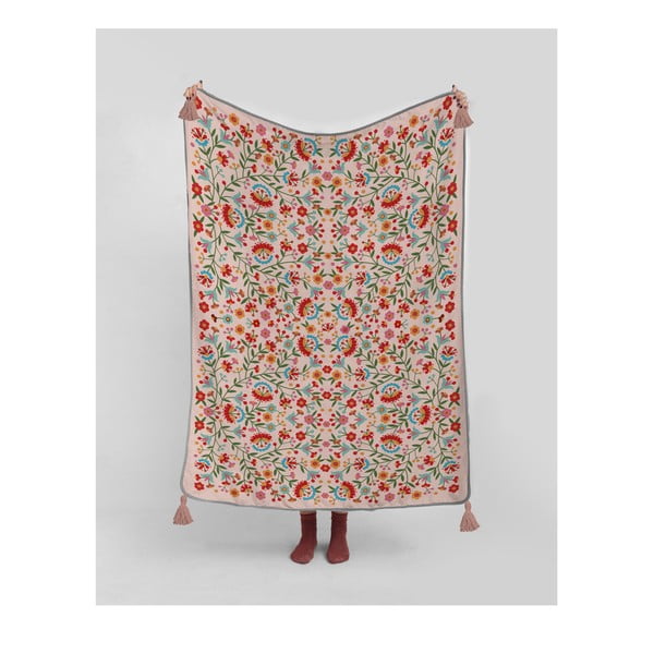 Pătură Little Nice Things Flori mexicane, 130 x 170 cm