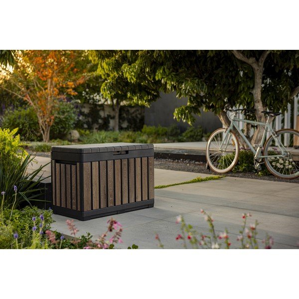 Cutie de depozitare pentru grădină maro închis din plastic Deco – Keter-image-2