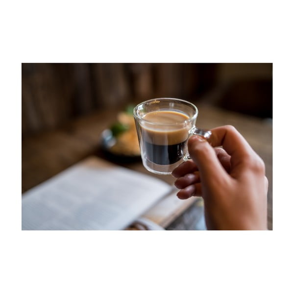 Căni 2 buc. pentru espresso/cu perete dublu din sticlă 80 ml Diva – Vialli Design-image-3